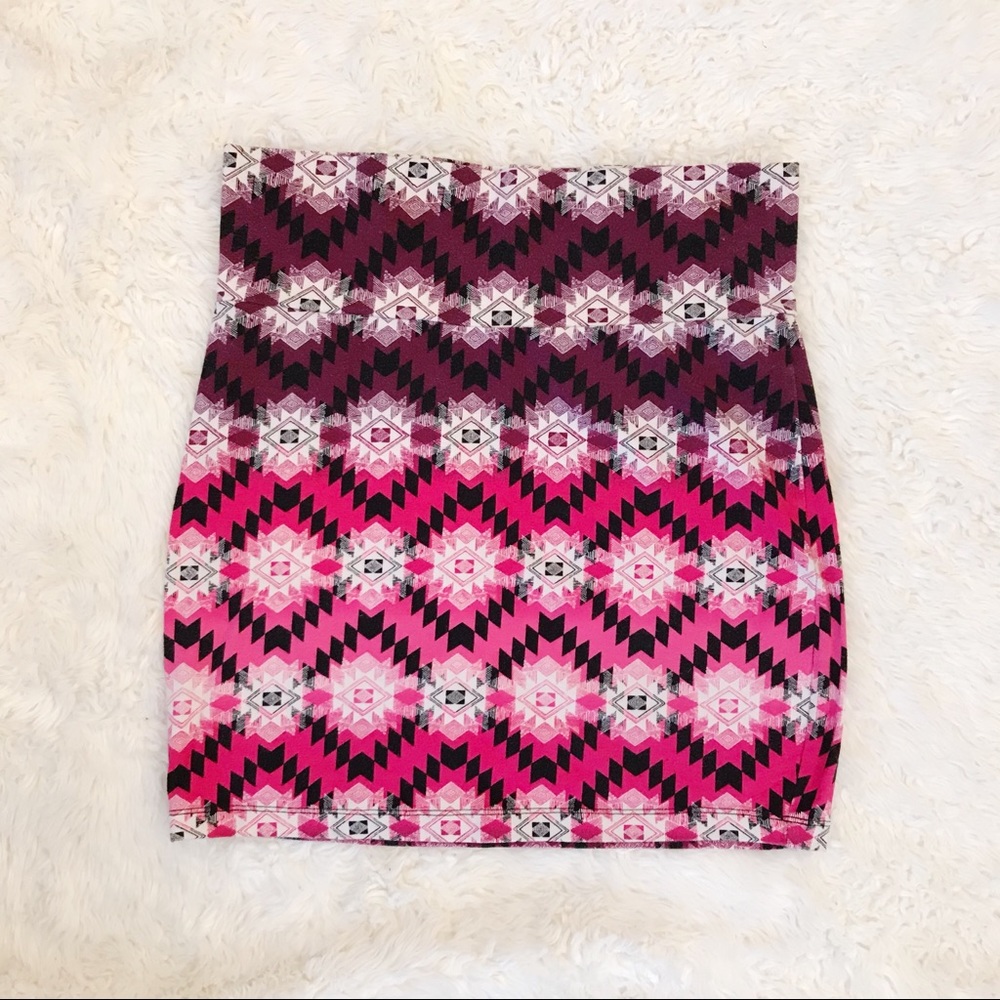 🏹 💜💗 Tribal printed high waisted mini skirt